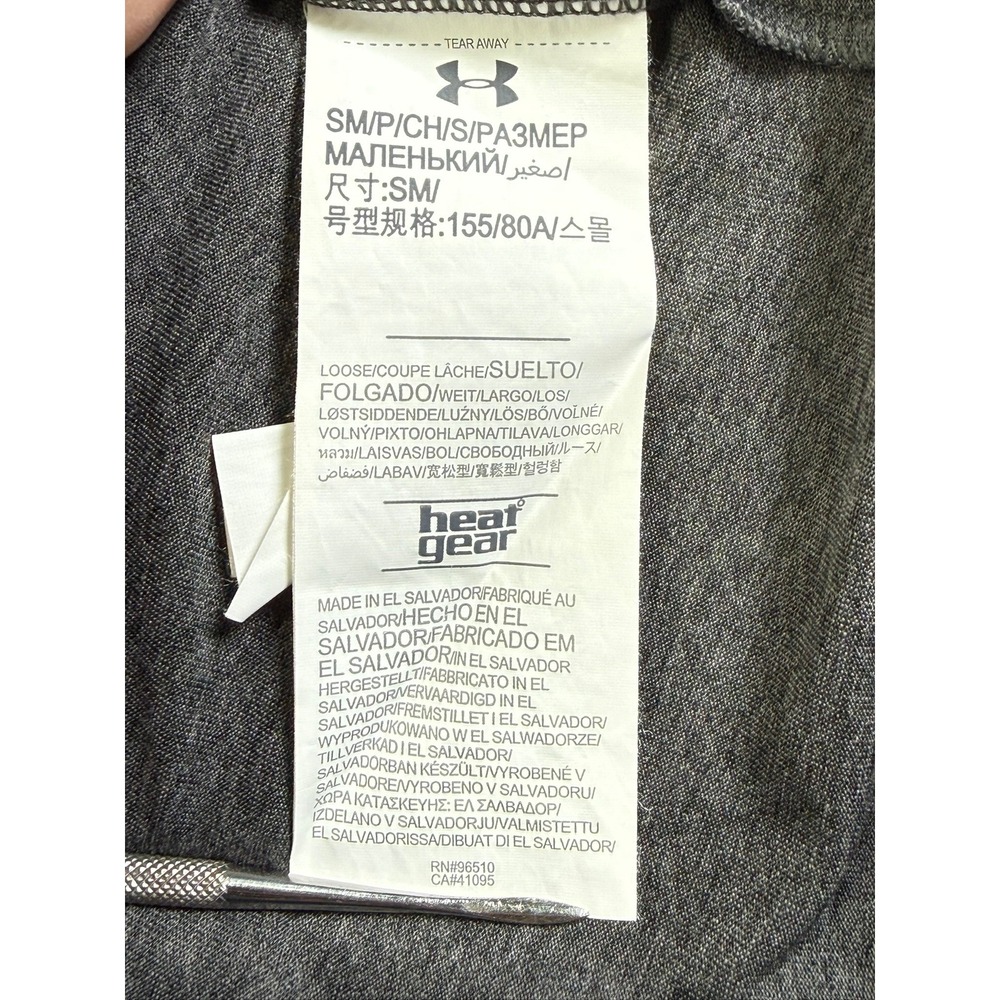Under Armour Womens HeatGear V-Neck Short Sleeve T-Shirt Gray Heather Small - Picture 6 of 7